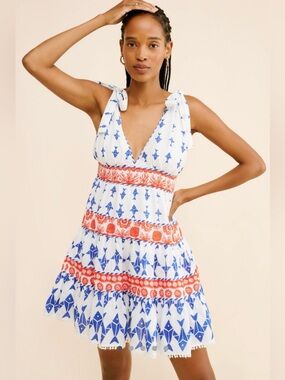 Farm Rio Fishes Tiered Dress